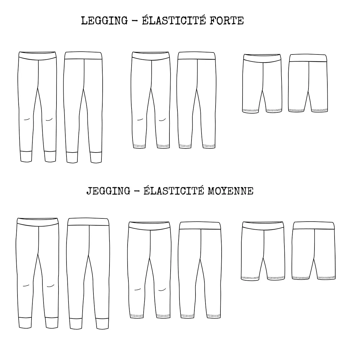 SEATTLE Kids Legging Jegging - 3-12Y - PDF Sewing Pattern