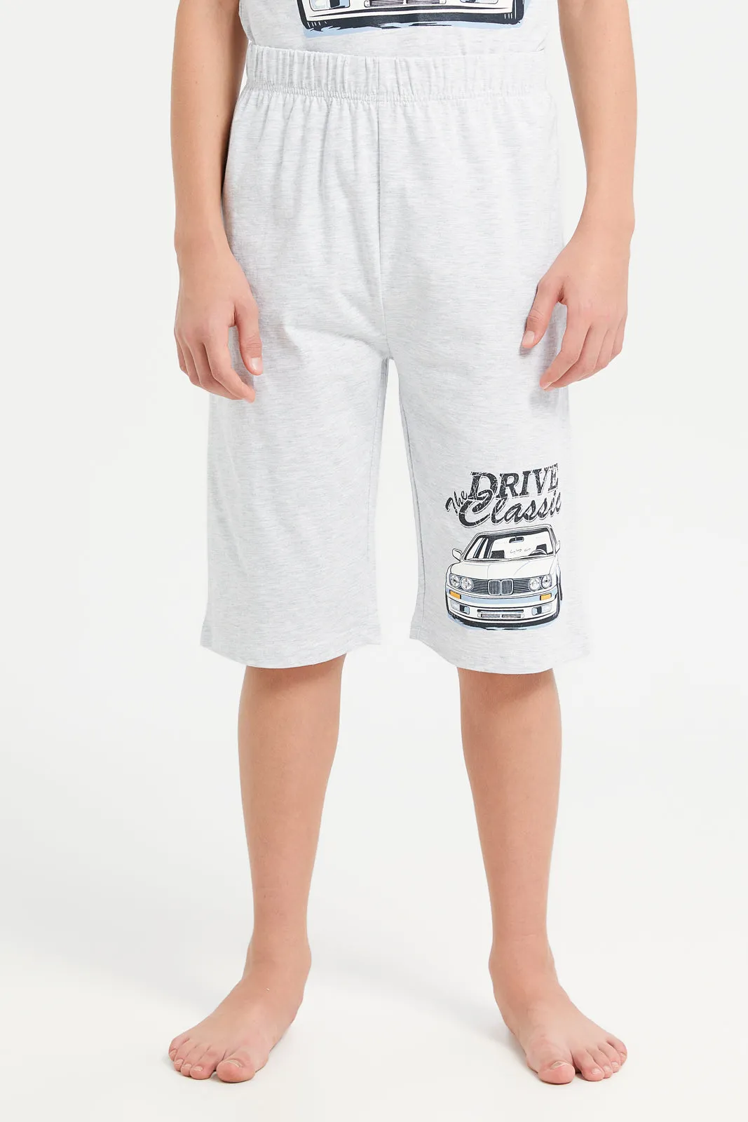 Senior Boys Ivory Drive Classic Pyjama Set (2 Piece)