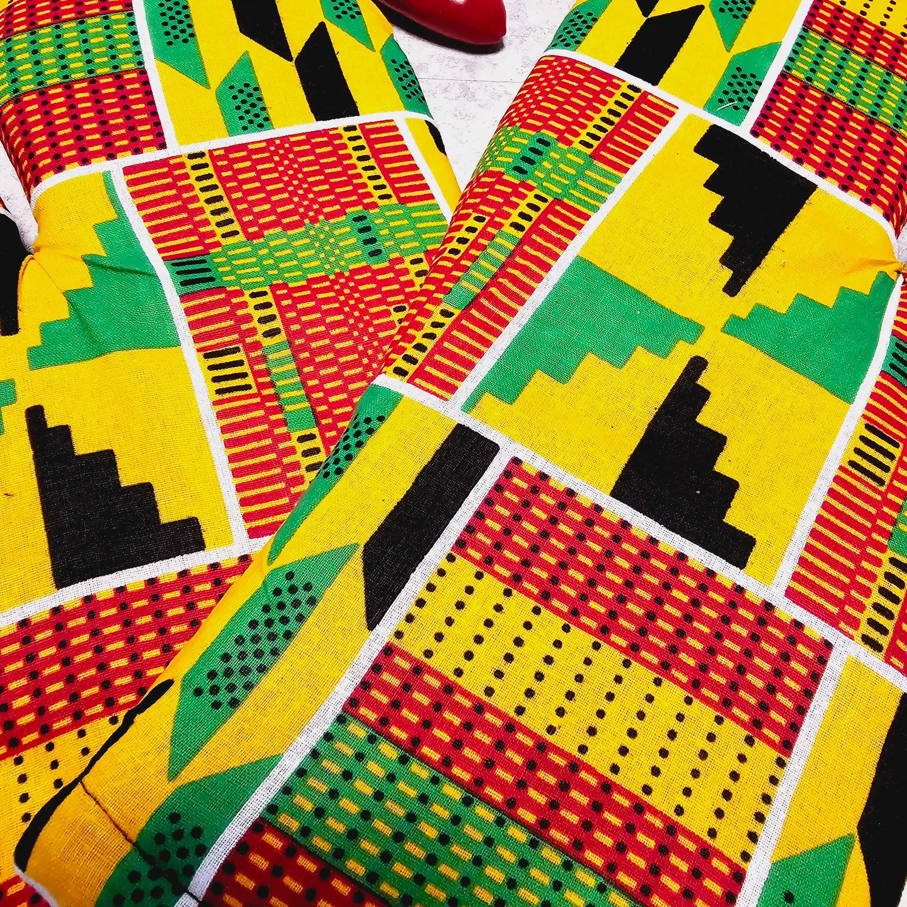 Set of 2 Oven Gloves Handmade "Mudcloth" Bogolan Print Inspired African Print