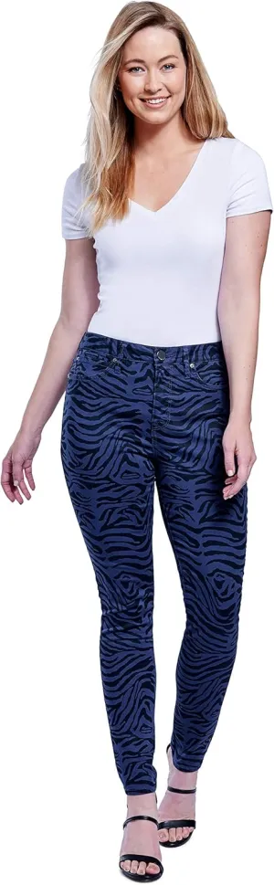 Seven7 Women's High Rise Printed Skinny