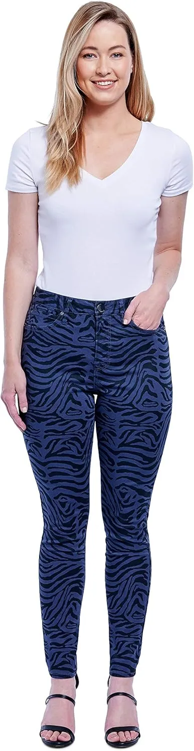 Seven7 Women's High Rise Printed Skinny