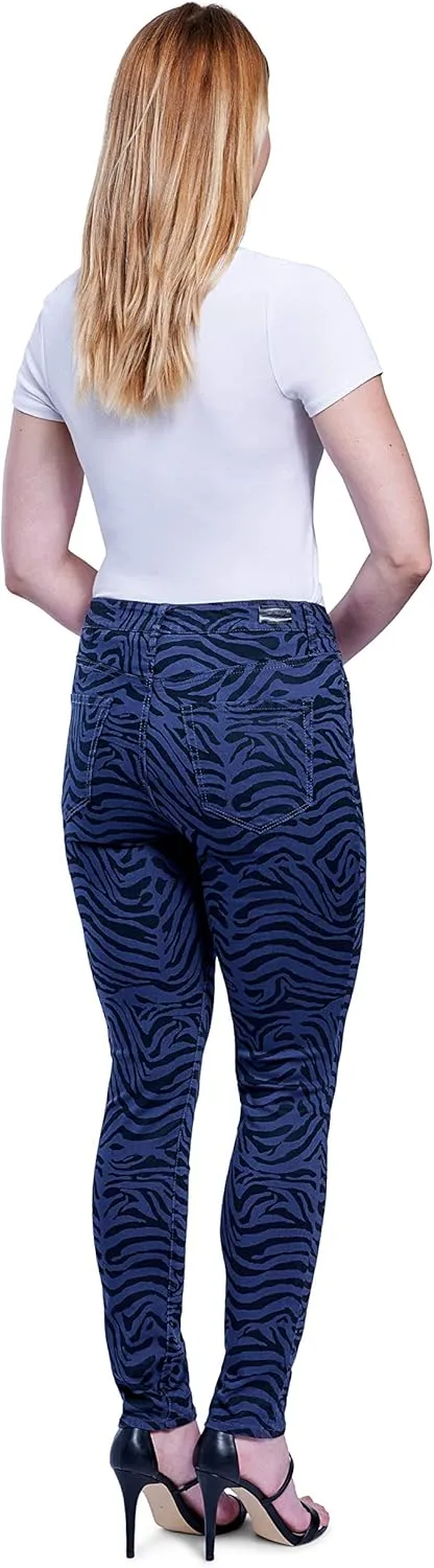 Seven7 Women's High Rise Printed Skinny