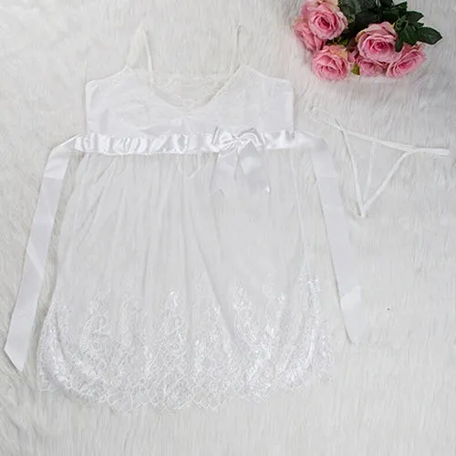Sexy Lace Lingerie Dress  Nightwear Underwear Babydoll Sleepwear G-String