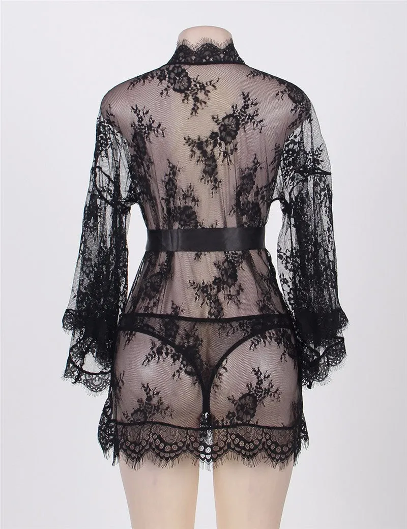 Sexy lace Lingerie Transparent bridal Nightwear