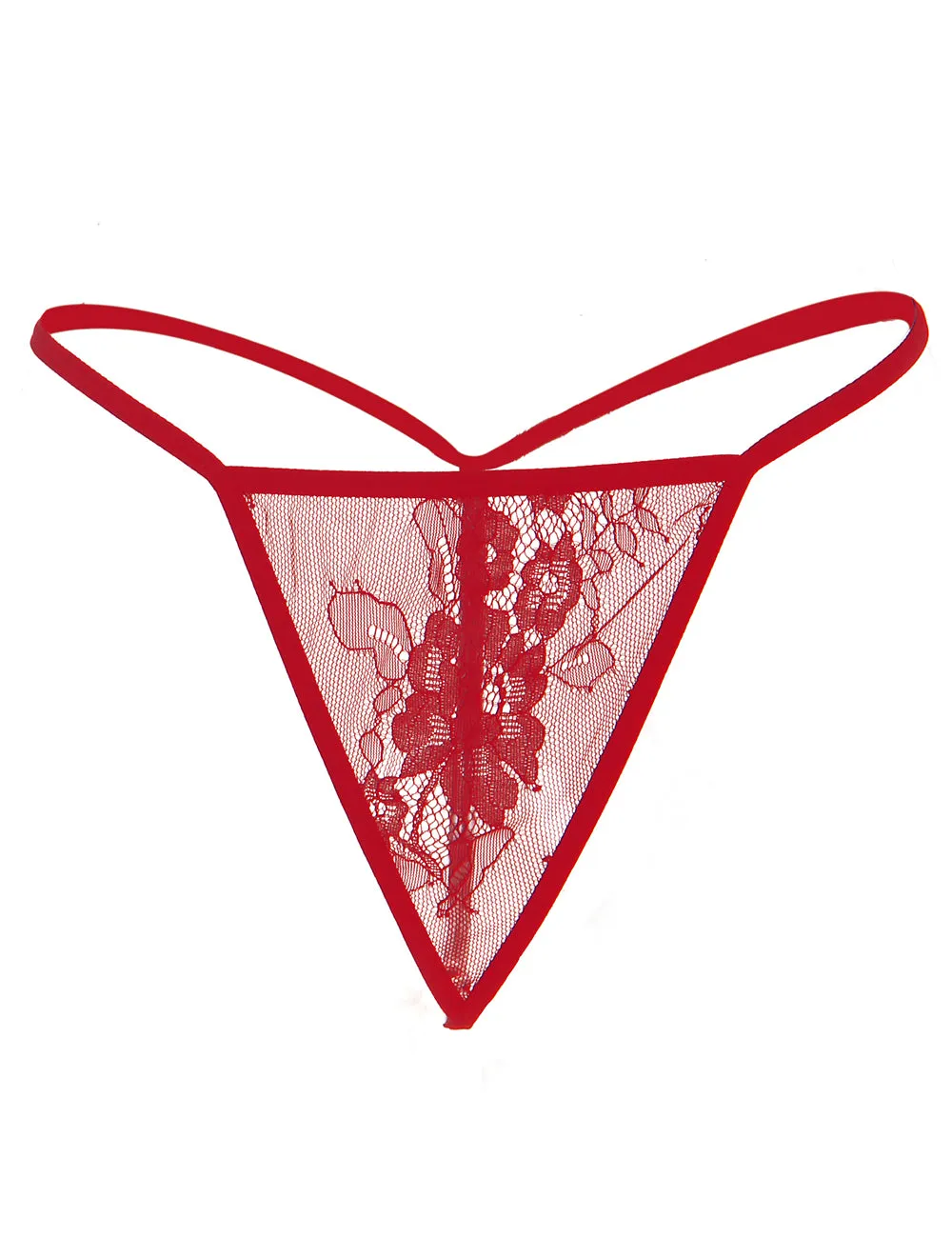 Sexy Long Sleeve Short Sleepwear with Thong Red Plus Size