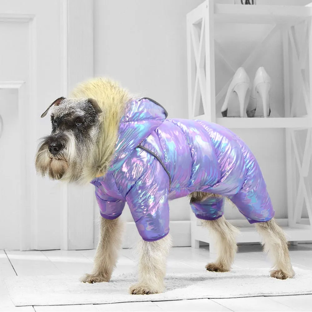 Shiny Thickened Warm Dog Jacket