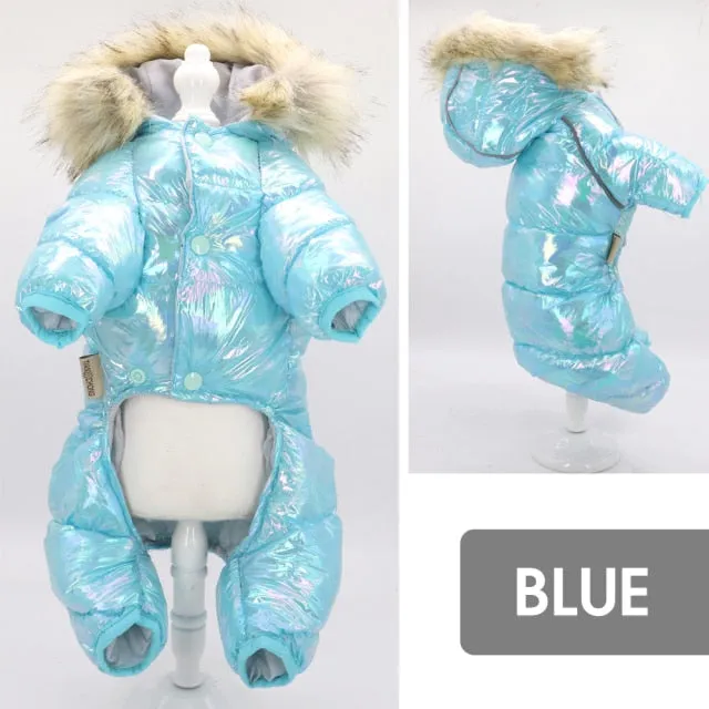 Shiny Thickened Warm Dog Jacket