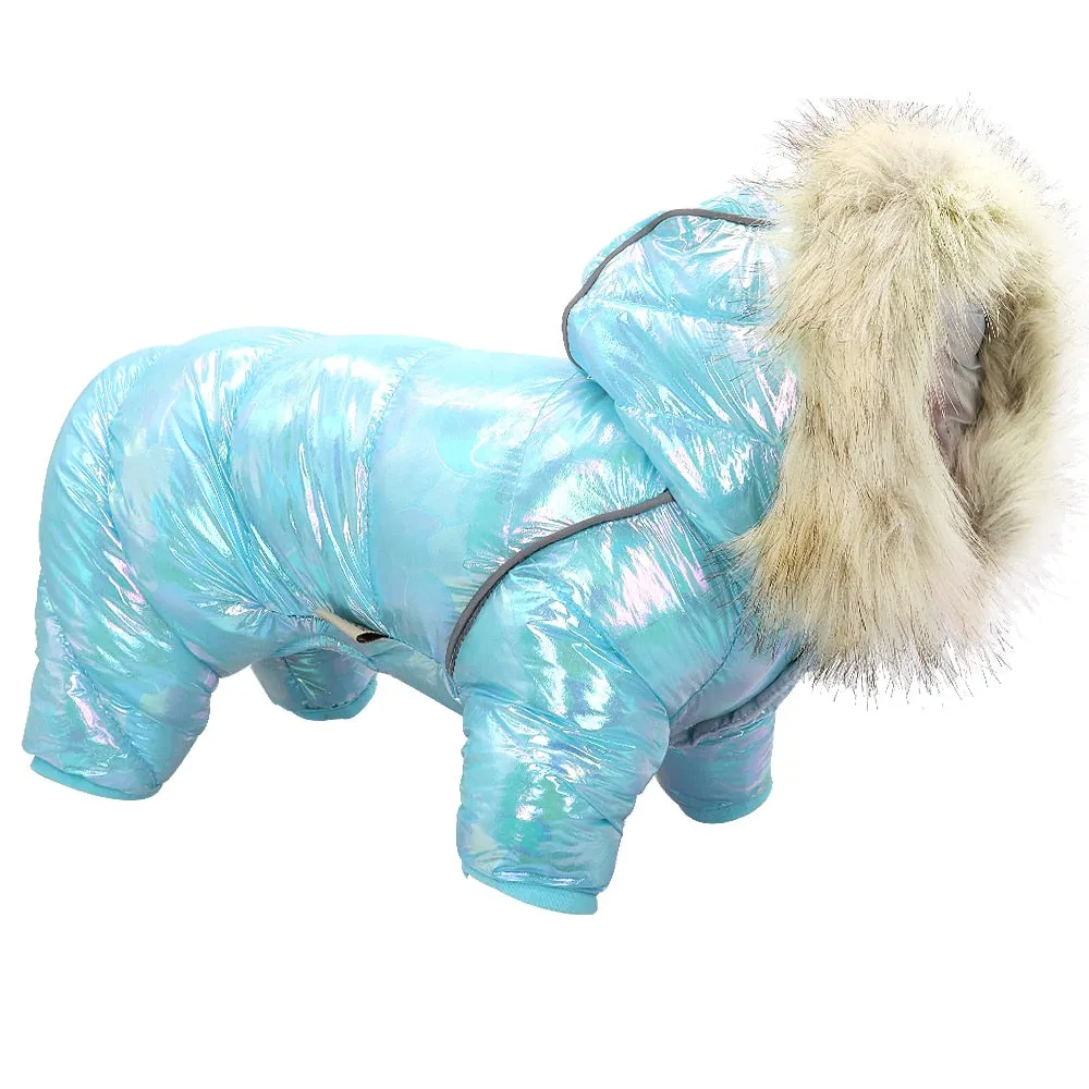 Shiny Thickened Warm Dog Jacket