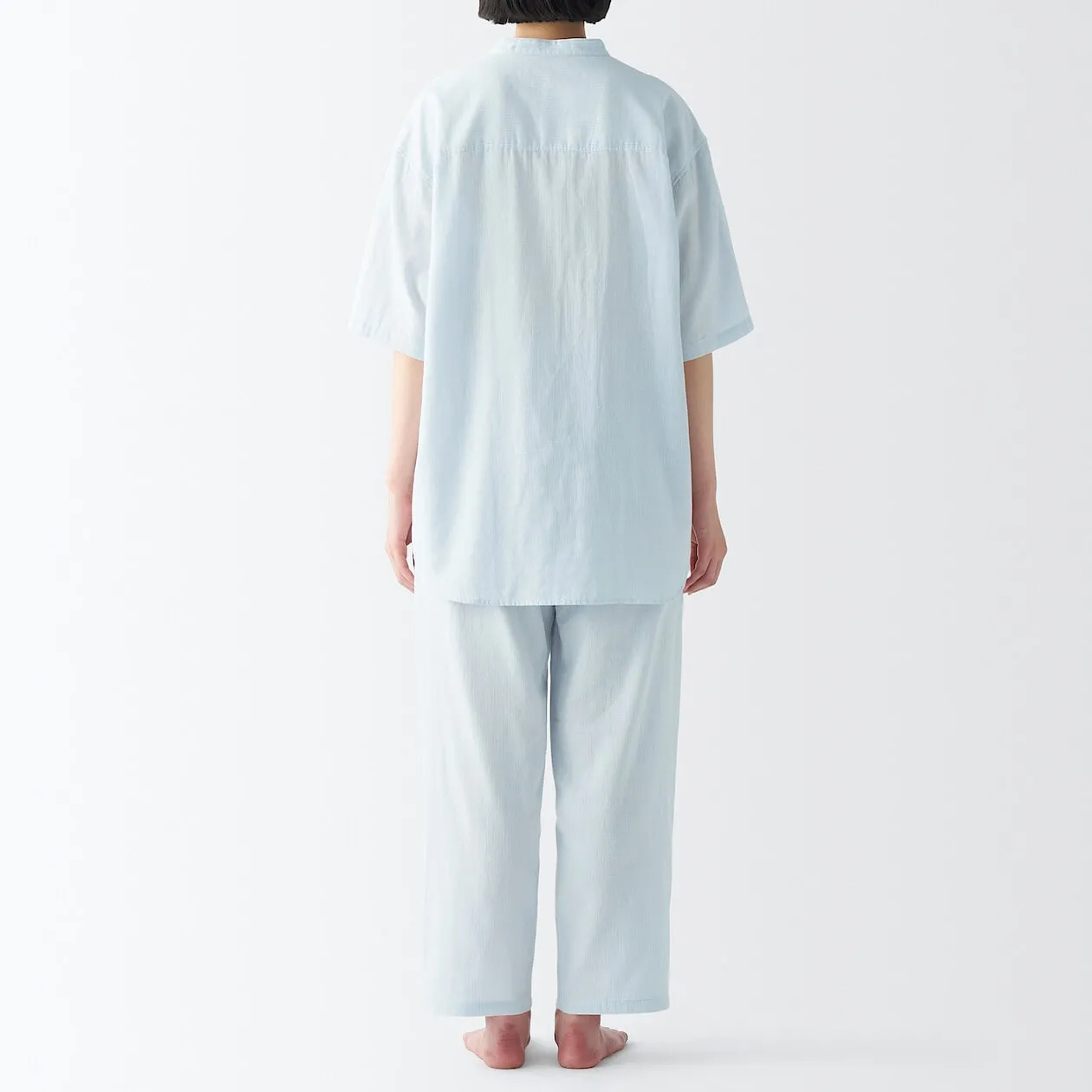 Side Seamless Lightweight Gauze Half Sleeve Pyjamas