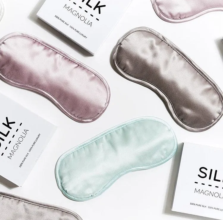 Silk Eye Mask Silver Mist
