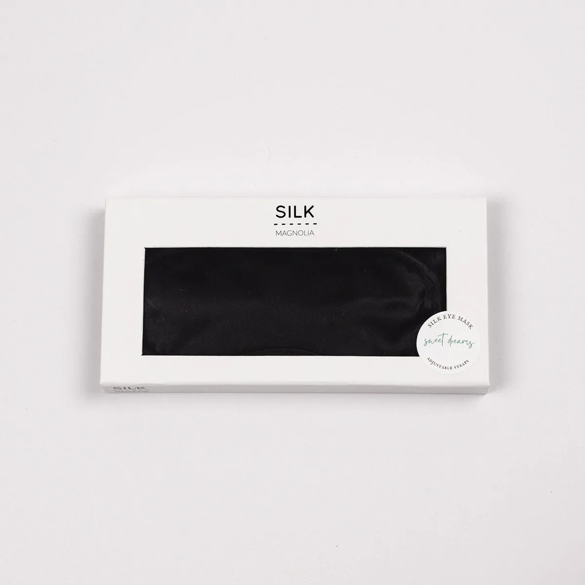 Silk Magnolia Silk Eye Mask Black