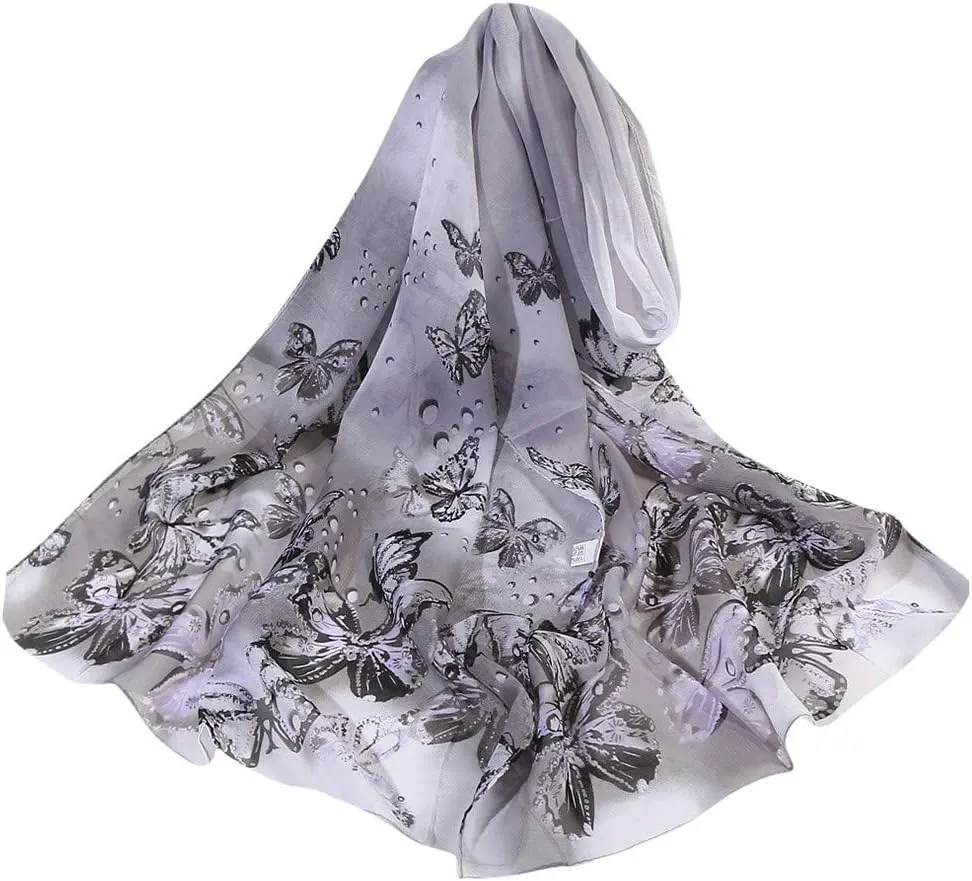 Silk Scarf For Women Women Silk Scarf Simulation Scarves Long Wrap Flower Soft Print Women Scarf Silk 160 * 50cm