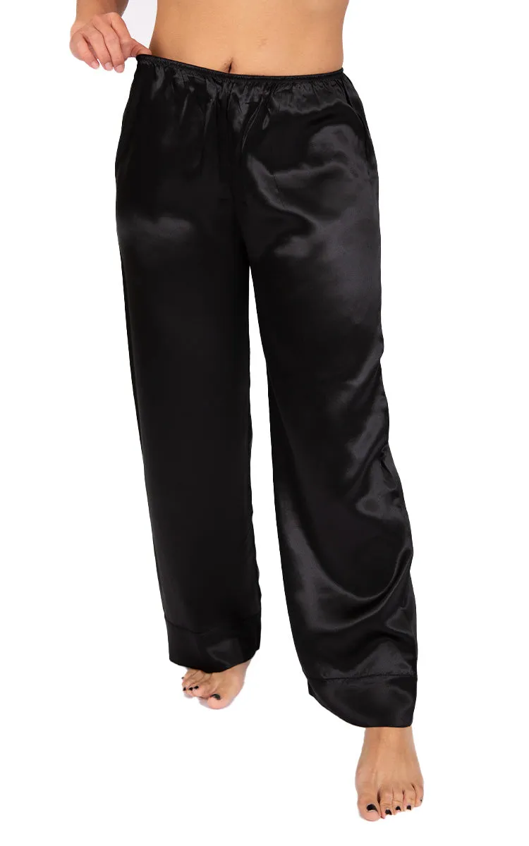 Simone Perele 100% Silk Pant Long Length in Black 15B660