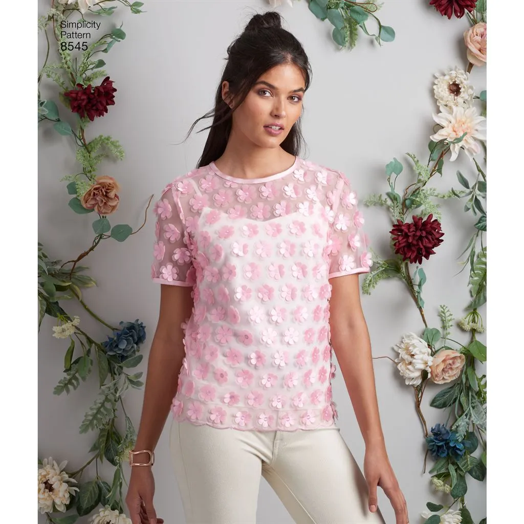Simplicity Pattern 8545 Women’s  /  Petite Women’s Dress and Top
