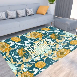 Sixty Eight 93 Logo White & Gold Foldable Rectangular Thickened Floor Mat #18