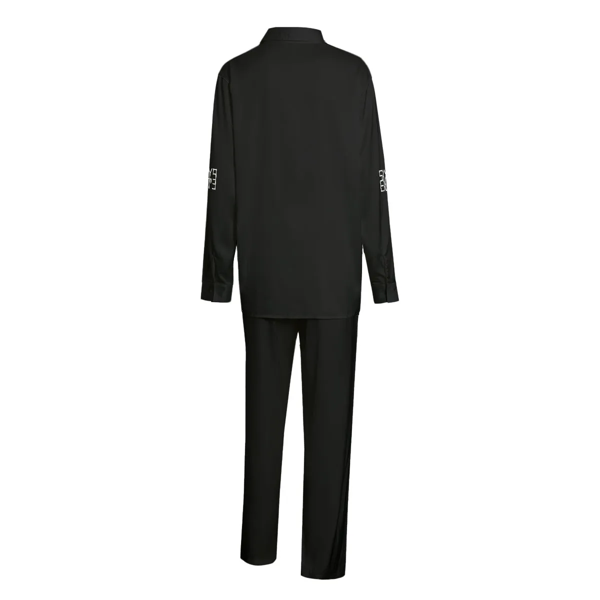Sixty Eight 93 Logo White Black Unisex Imitation Silk Pajama Set