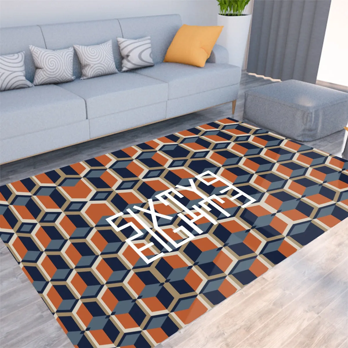 Sixty Eight 93 Logo White Foldable Rectangular Thickened Floor Mat #14