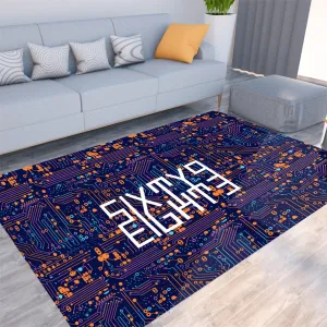 Sixty Eight 93 Logo White Foldable Rectangular Thickened Floor Mat #32