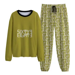 Sixty Eight 93 Logo White Gold Unisex Thicken Pajama Set #14