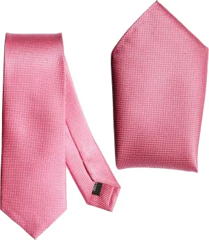 Skinny Silk Jacquard Tie and Pocket Square Set - 100% Silk