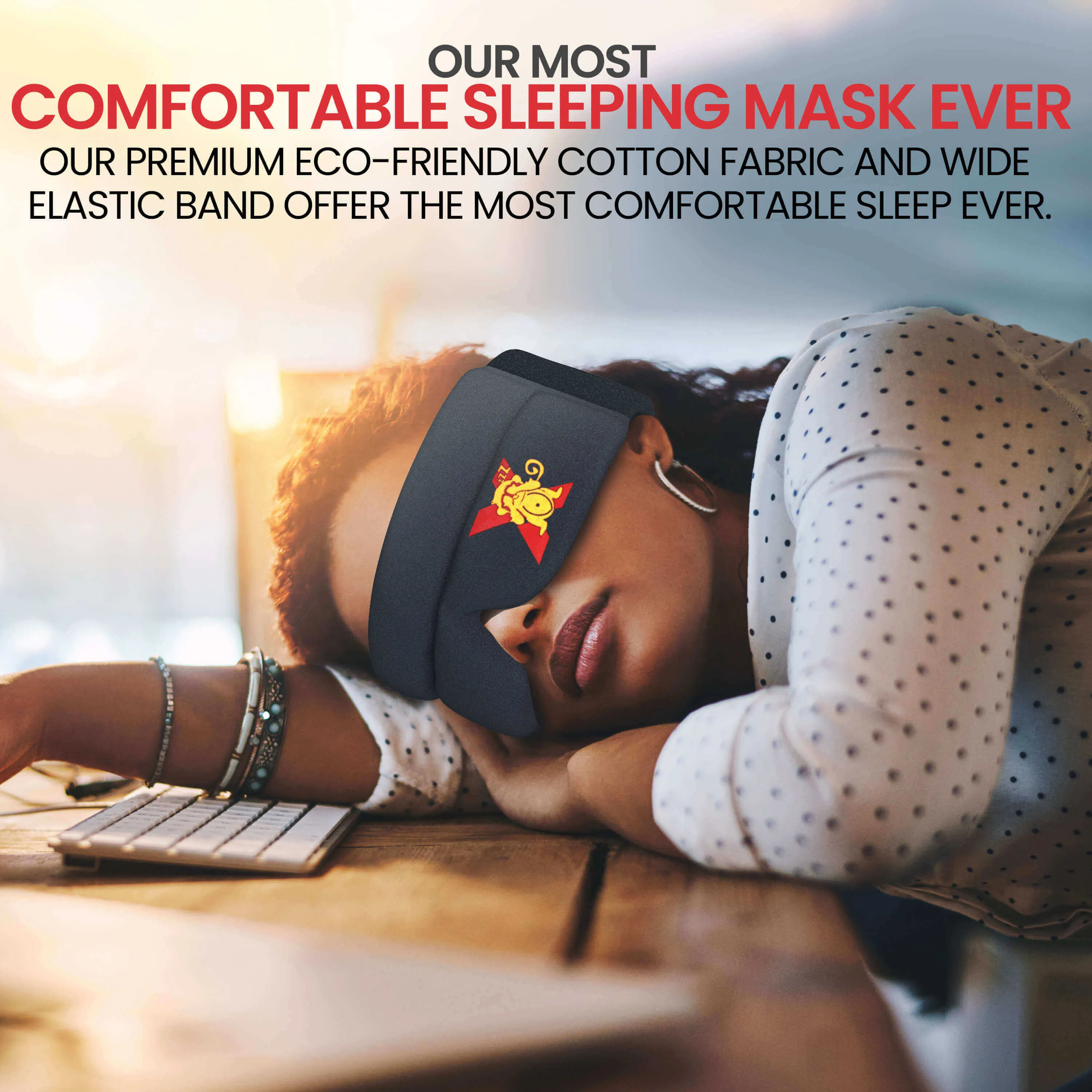 Sleep Monkey X | Ultra-Comfort Sleep Mask: Experience Serene Slumber Anywhere | Best Comfortable Sleeping Mask for Enhanced Sleep Quality