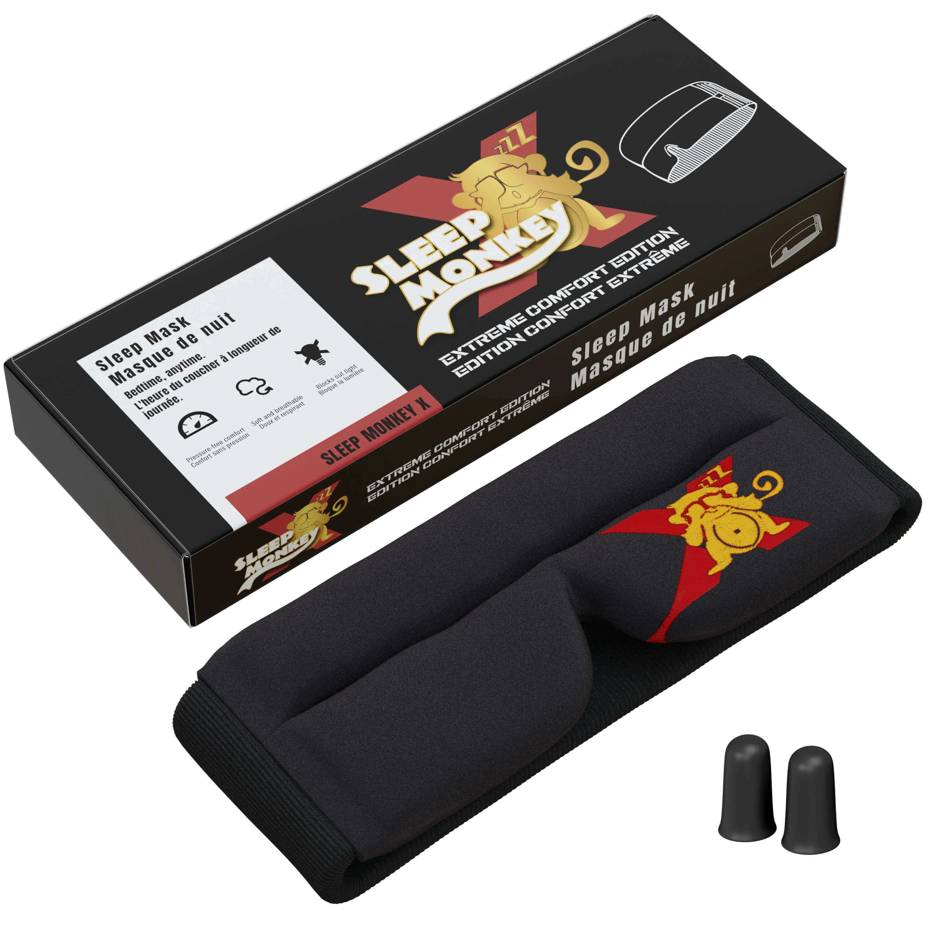 Sleep Monkey X | Ultra-Comfort Sleep Mask: Experience Serene Slumber Anywhere | Best Comfortable Sleeping Mask for Enhanced Sleep Quality