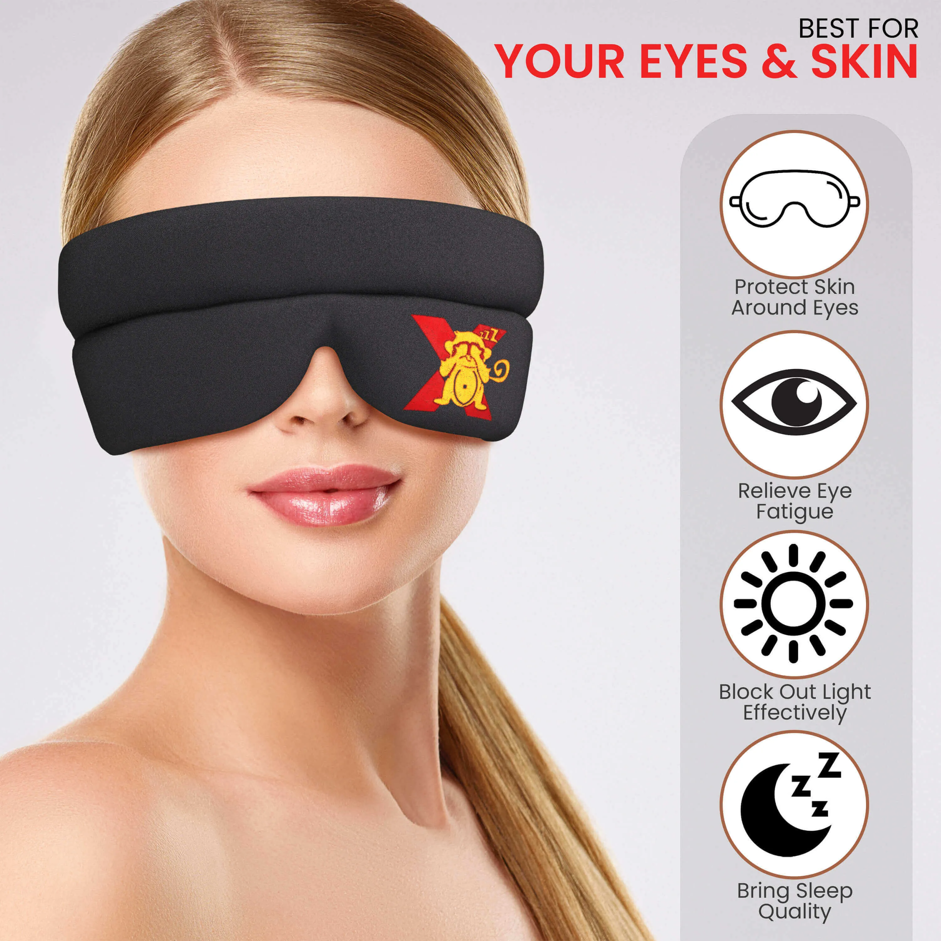 Sleep Monkey X | Ultra-Comfort Sleep Mask: Experience Serene Slumber Anywhere | Best Comfortable Sleeping Mask for Enhanced Sleep Quality