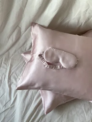 Sleepy Girl 100% Mulberry silk eye mask - Rosé