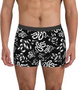 Snake Print Boxer Briefs For Men Breathable Underwear-