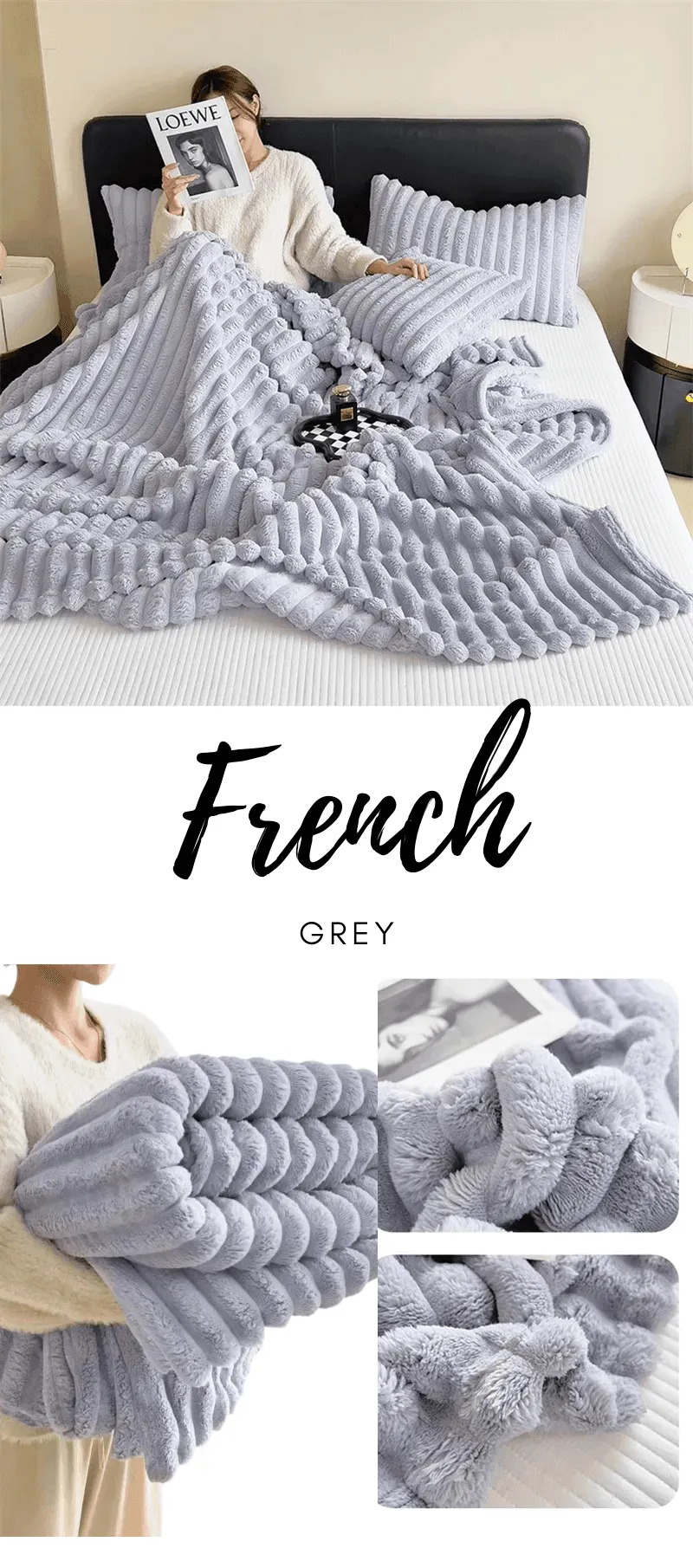 Soft Coral Fleece Blanket - Feels Like Rabbit Fur!