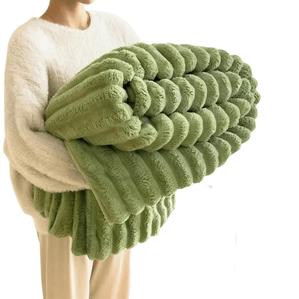Soft Coral Fleece Blanket - Feels Like Rabbit Fur!
