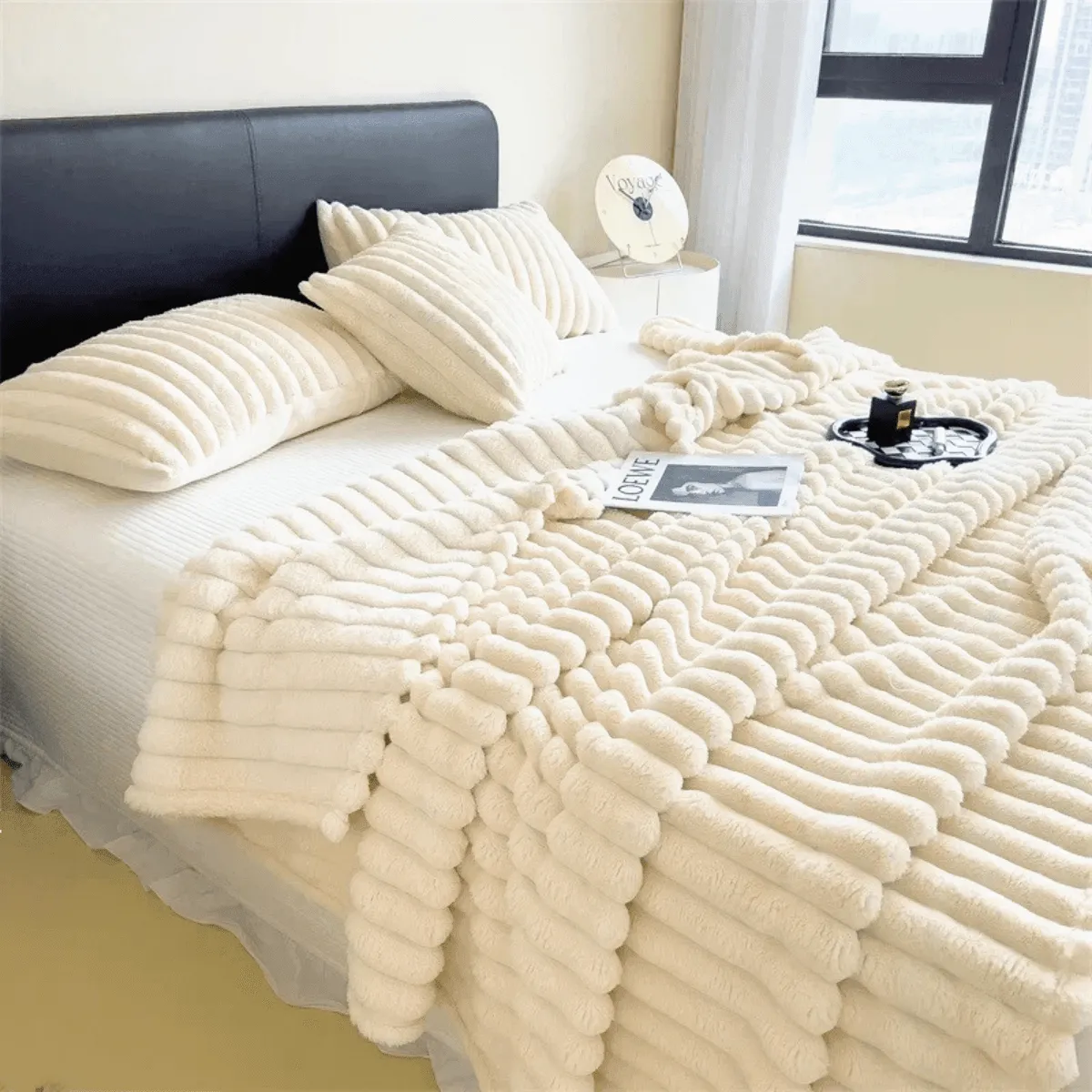 Soft Coral Fleece Blanket - Feels Like Rabbit Fur!