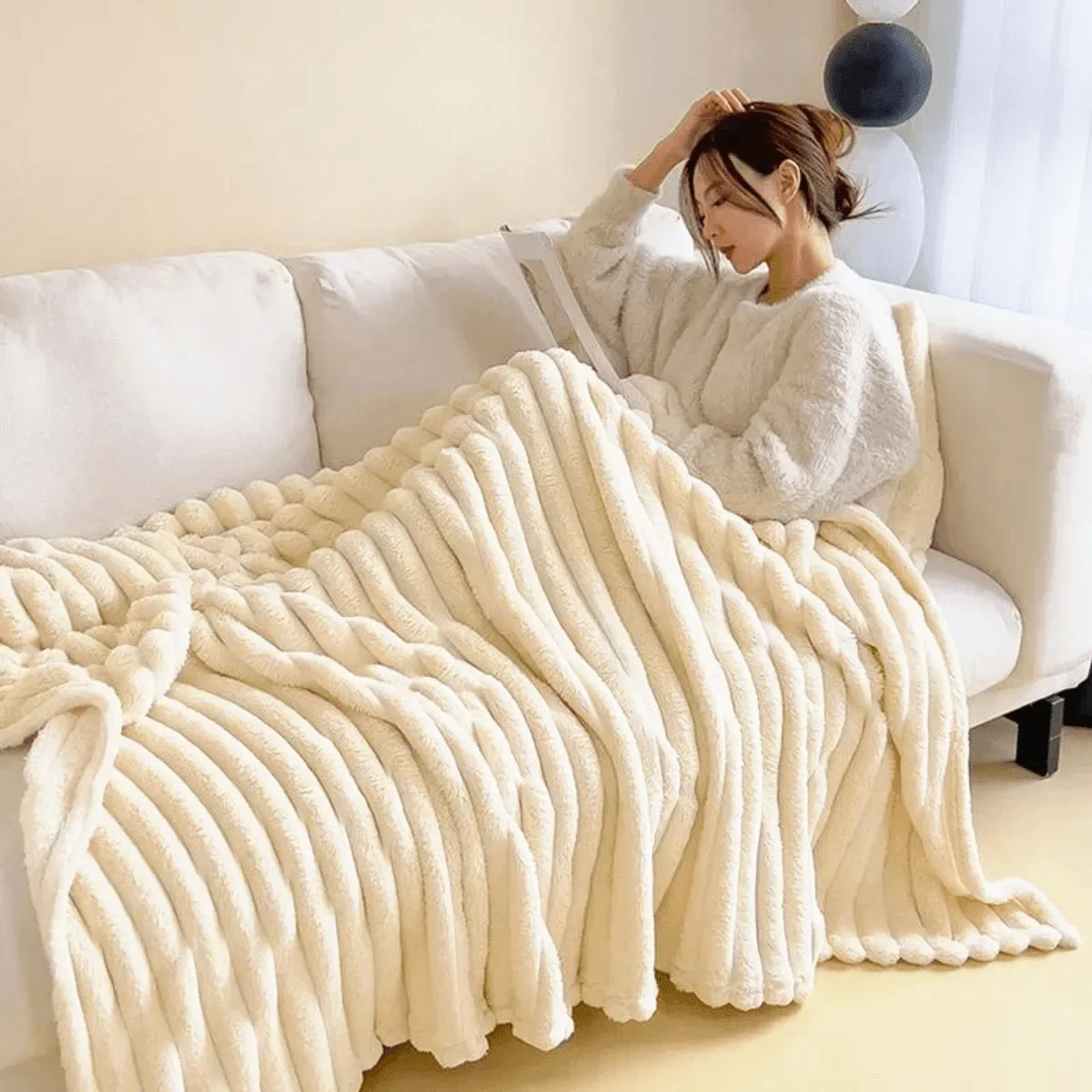 Soft Coral Fleece Blanket - Feels Like Rabbit Fur!