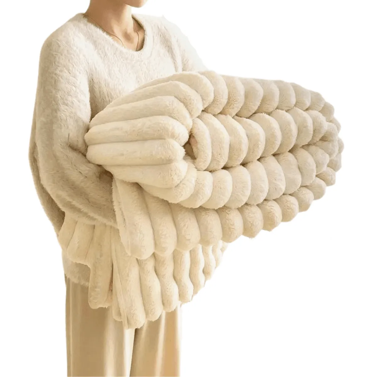 Soft Coral Fleece Blanket - Feels Like Rabbit Fur!