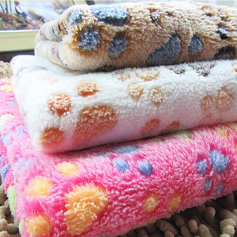 Soft Coral Fleece Cat Blanket Winter