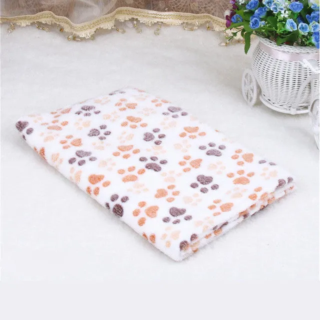 Soft Coral Fleece Cat Blanket Winter