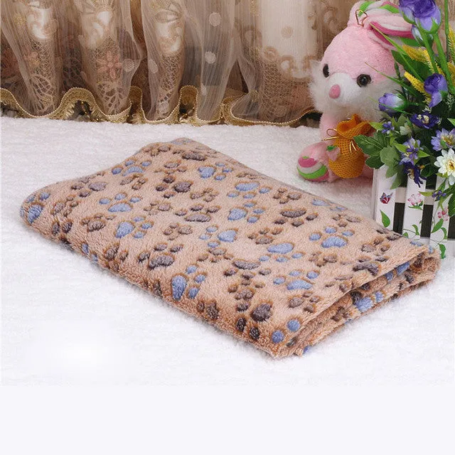 Soft Coral Fleece Cat Blanket Winter