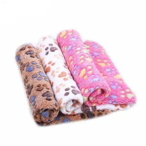 Soft Coral Fleece Cat Blanket Winter