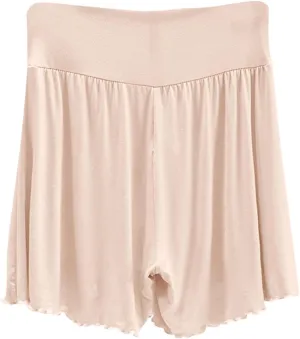 Soft Modal Lounge Shorts for Women Elastic High Waist Casual Sleepwear Loose Comfy Pajamas Boxer Pjs Bottom