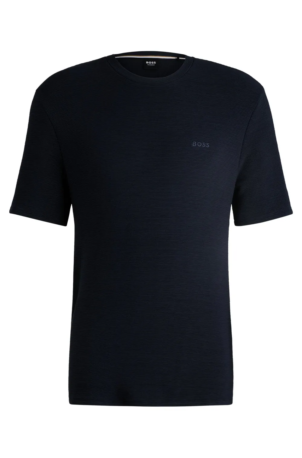 Soft Ribbed Regular Fit T-Shirt, Dark Blue