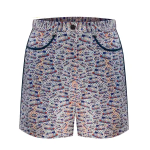 【SOFT SERVE】Silk Mid-Length Shorts (香港經典) (紅白藍)