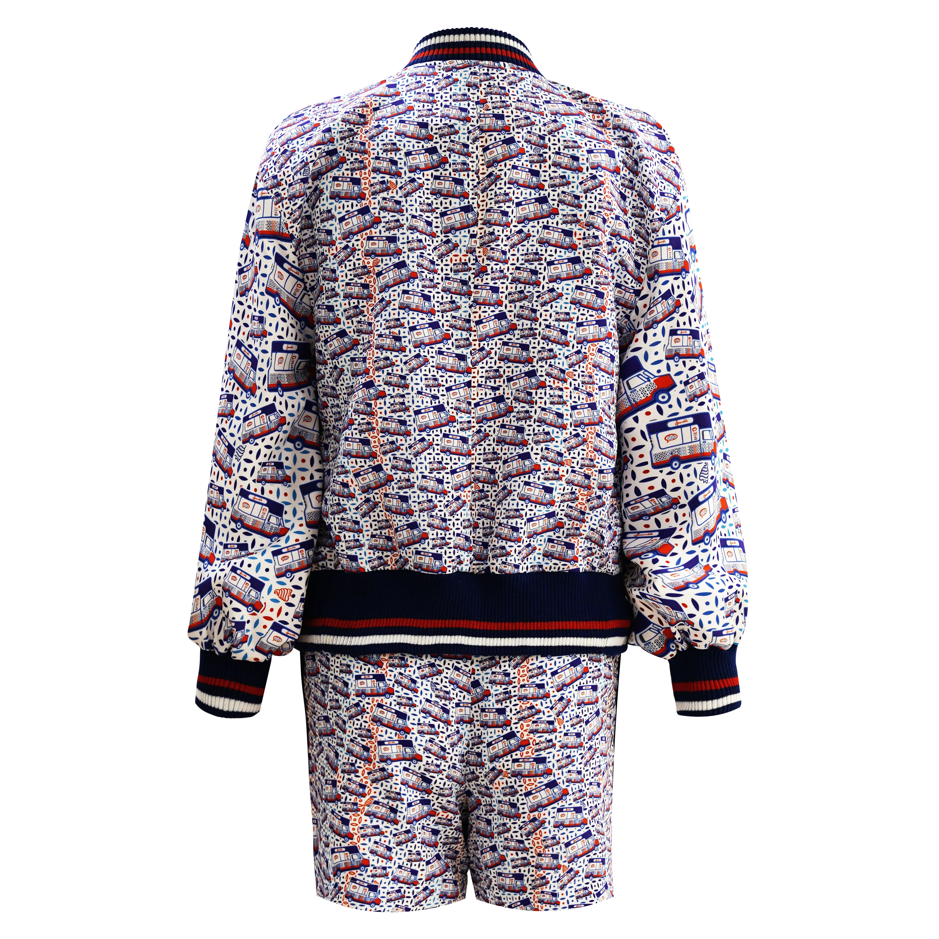 【SOFT SERVE】Silk Mid-Length Shorts (香港經典) (紅白藍)