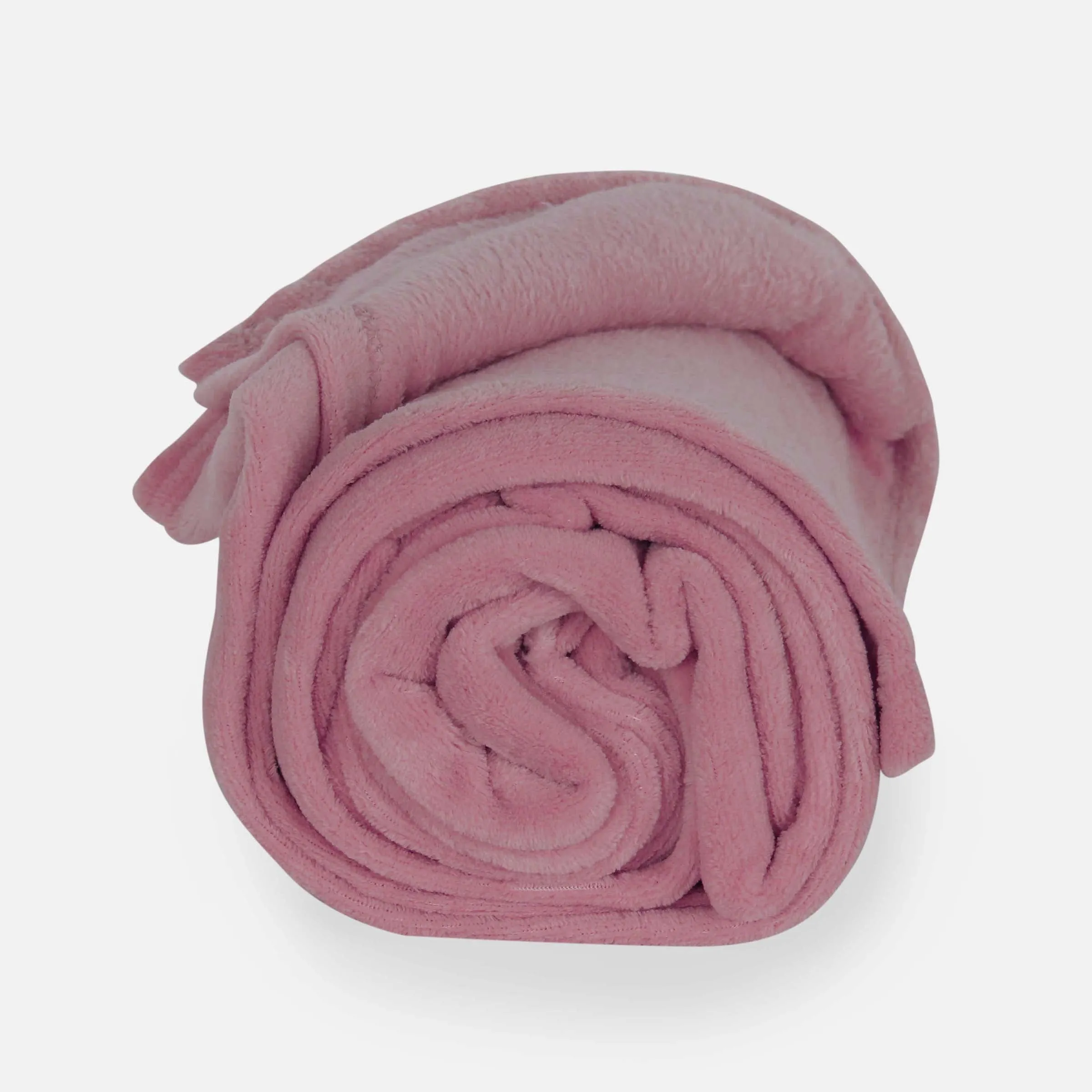 SOLID COLOR CORAL FLEECE BLANKET PINK 220*240 CM