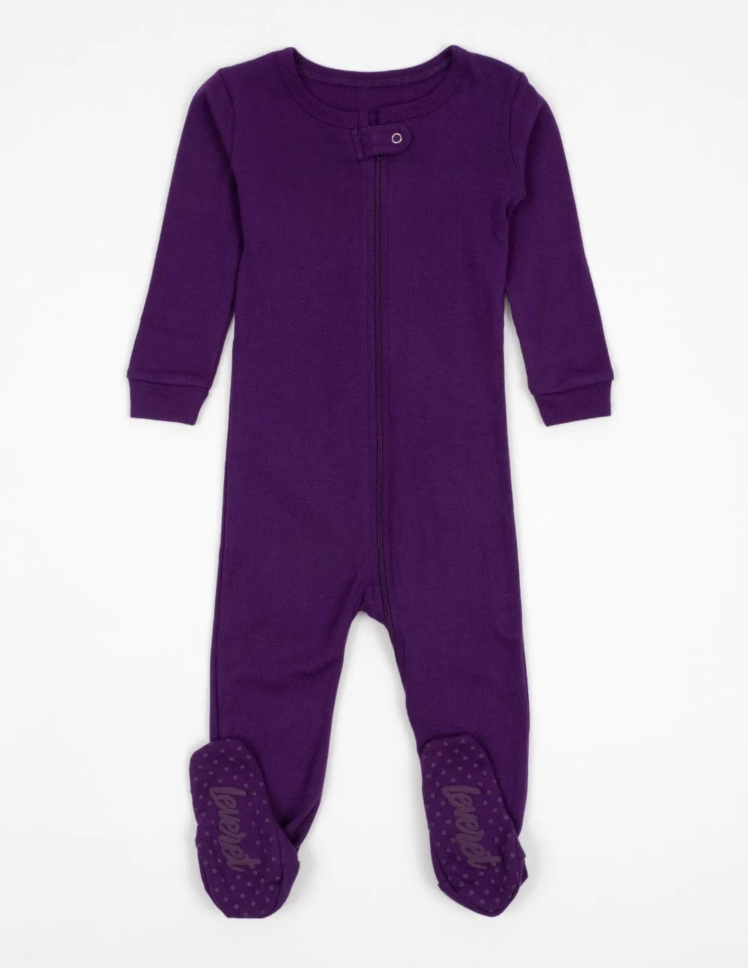 Solid Color Dark Purple Matching Family Pajama Set