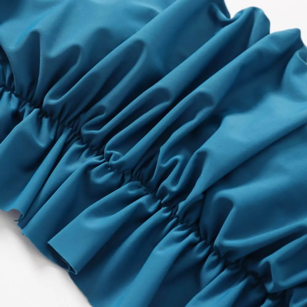 Solid color parent-child split swimsuit