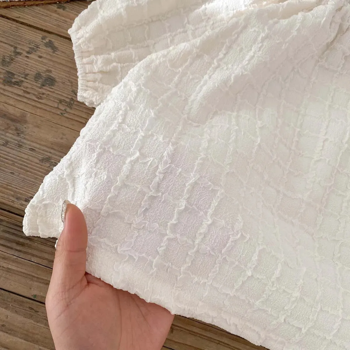 Solid Ivory A-Line Dress & Onesie
