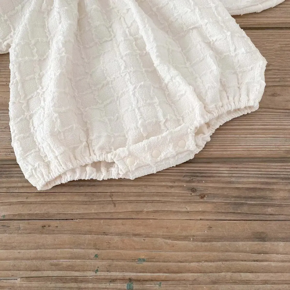 Solid Ivory A-Line Dress & Onesie