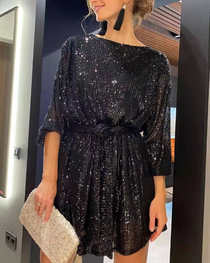 Sparkling Sequin Beaded Dress, lioness-love
