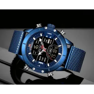 Sports Men's Watches: Quartz Movement, 30M Waterproof, Stainless Steel Strap