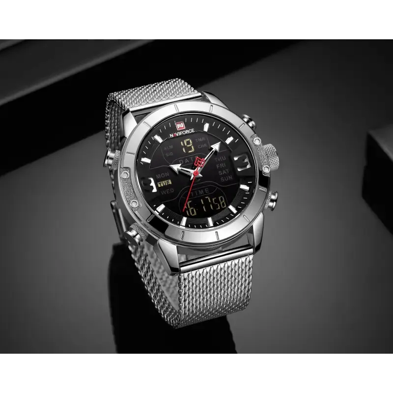 Sports Men's Watches: Quartz Movement, 30M Waterproof, Stainless Steel Strap